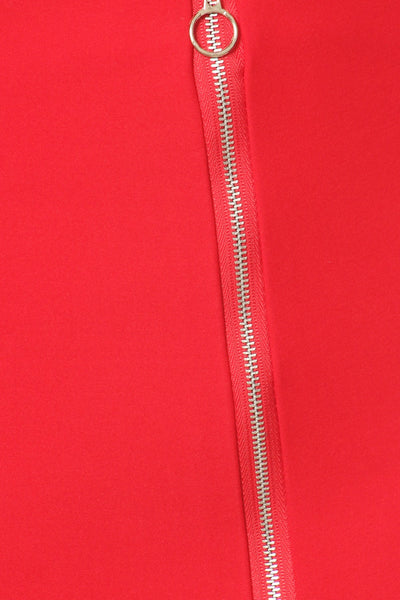 O-Ring Zipper Mini Skirt