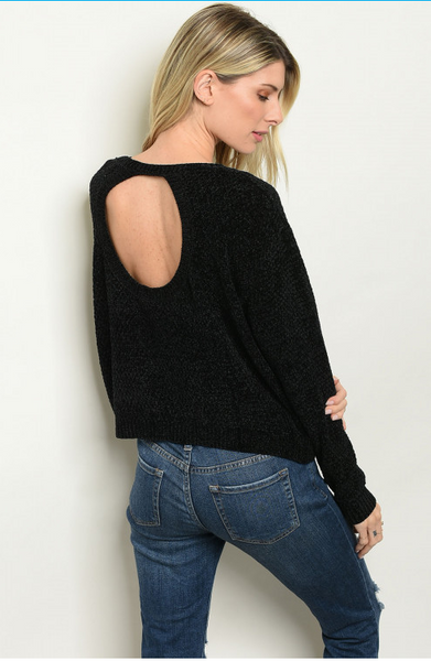 Open Round Back Sweater