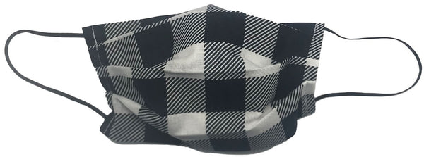 Black And White Plaid Facemask